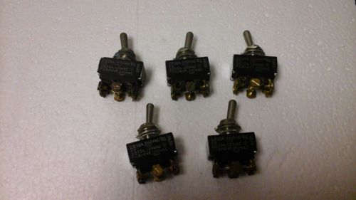 Carling toggle switch #9820 10a 250vac, 15a 125vac, 3/4hp 250vac lot of 5 for sale