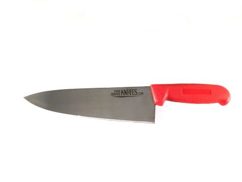 8” red chef knife -  food service knives - cook french stainless steel sharp! for sale