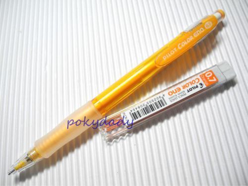 (1 mechanical pencil + pencil leads set) pilot 0.7mm color eno orange for sale