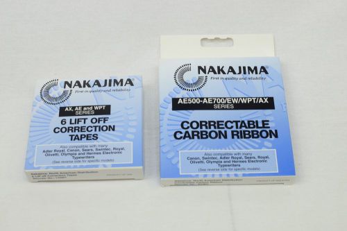 Nakajima ae-800 &amp; swintec 7000 typewriter ribbon &amp; correction tape for sale