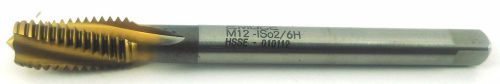 EMUGE Metric Tap M12x1.75 HELICAL FLUTE HSSCO5% M35 HSSE TiN Coated - Long
