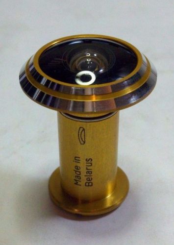 290 Degree Wide Angle Peephole Door Viewer Scope Gold Metal