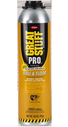 Great Stuff Wall Floor Drywall Plywood adhesive 26.5 oz Pro Can Lot of 20 cans!!