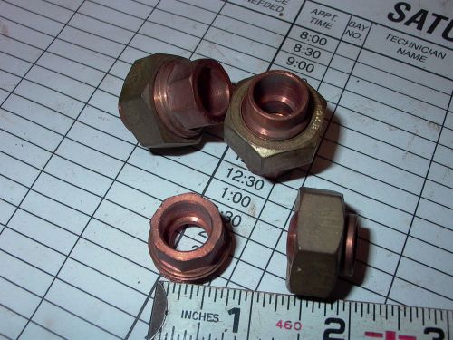 LOT OF SOLDER IN COPPER PIPE UNIONS 1/2&#034; I D
