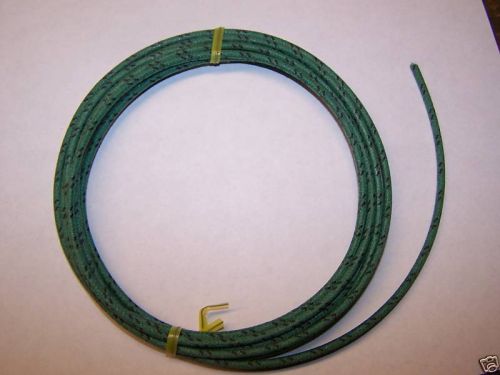 Cloth Covered Primary Wire  14 gauge Green w/ Black