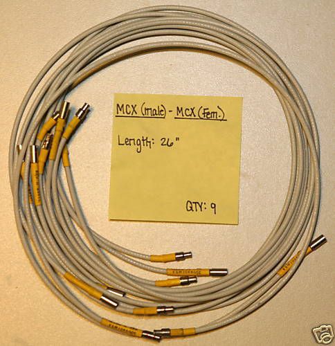 (9) MCX(Male) to MCX(Female) Cables 26&#034;