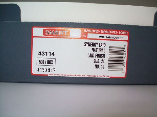 #10 Synergy Laid Natural Laid Finish Sub 24 Envelopes 9 1/2 by 4 1/8 500 Count