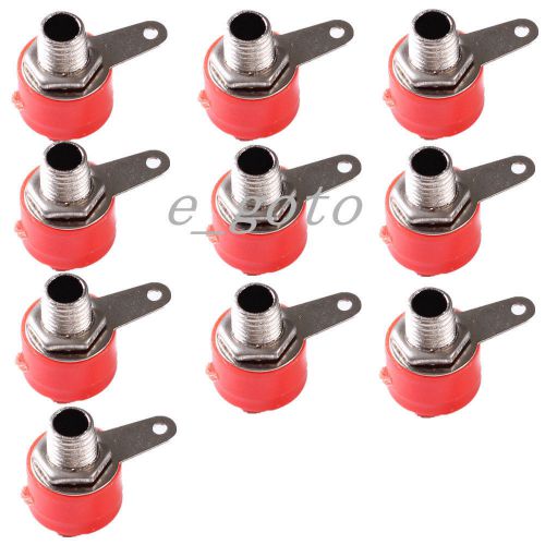 10pcs Red 4mm Short Banana Jack Female Terminal Block for Speaker Audio