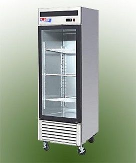 US Refrigeration USBV-24SDF 1dr. Glass Reach-In Freezer Stainless Steel