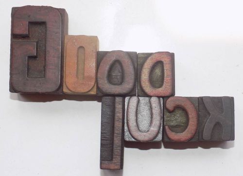 Letterpress Letter Wood Type Printers Block &#034;Good Luck&#034; collection.ob-366