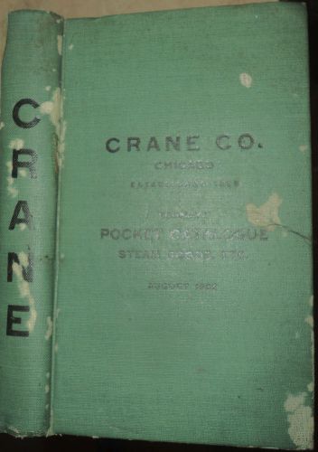 Antique 1902 crane catalogue steam stationary engine whistles oilers plumbing for sale