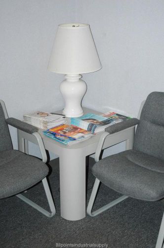White Contemporary Office Waiting Room End Table 28&#034;