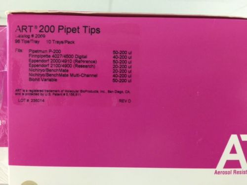 Art 200 Pipet Tips 2069 10 Racks/pack New