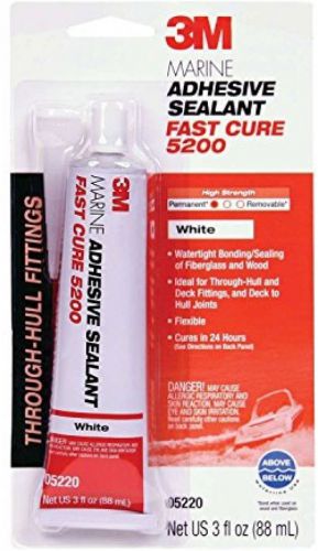 3m 05220 marine adhesive/sealant 5200 fast cure, 3 oz. / white for sale