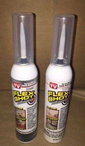 Flex Shot 8oz Lot Of 2 - Clear And White New As Seen On TV