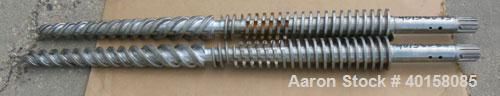 Used- (1) Set of (2) Cincinnati 35mm conical twin screws, serial #T7382/78.