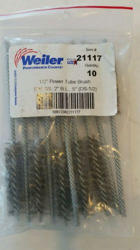 Weiler Power Tube Brush 1/2&#034; Pack of 10 New Free Shipping C5 T2