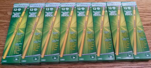 Dixon Ticonderoga Wood-Cased #2 HB Pencils, 8 Boxes of 12-(96), Yellow 13882 NEW