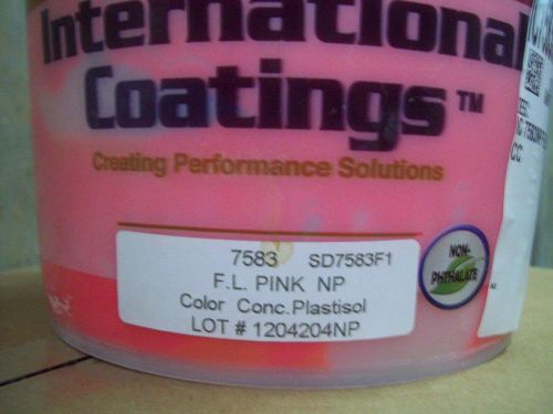 International coatings 7583 np fluor pink color concentrate plastisol ink 1gal for sale