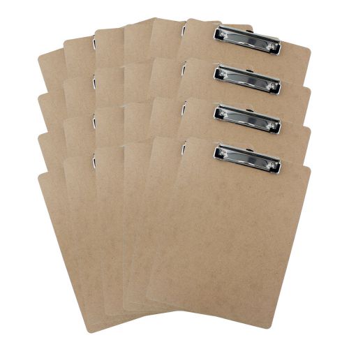 Thornton&#039;s Hardboard Low Profile Letter Size 9 x 12 in Clipboard - Pack of 24
