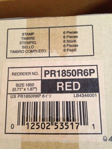 Stamps For Pro Stamp machine / 6 Pack Red Ink #1850