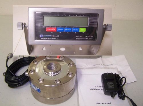 Compression Scale 50,000 LB X 2 LB,LPD Load cell 50k with SS Indicator,Peak Hold
