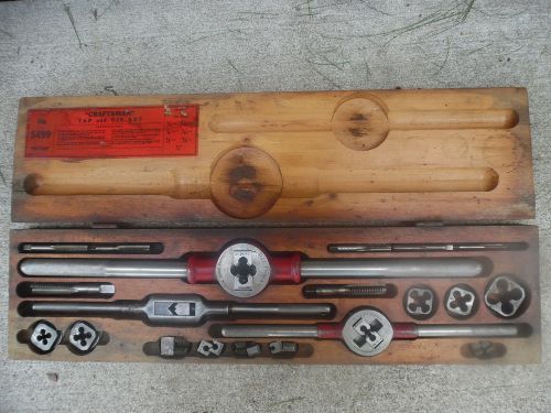 Craftsman tap &amp; die set #5499 with wooden box for sale