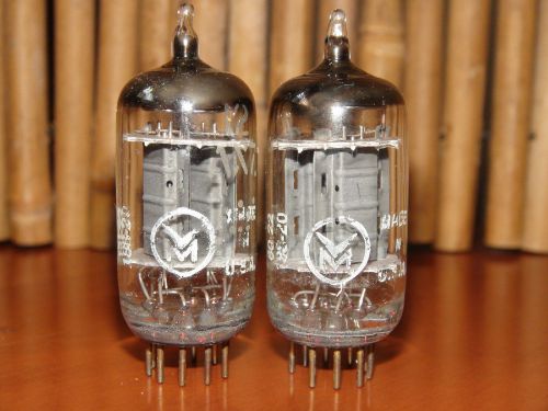2 Vintage GE VOM 12AX7 ECC83 Long Pl D-Getter Stereo Tubes 1960 1180/1070 1240/