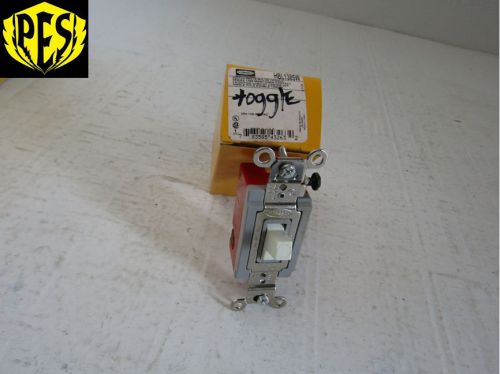 NEW HUBBELL HBL1385W 1P DOUBLE THROW CENTER OFF 20A 120/277V TOGGLE SWITCH