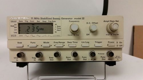 Wavetek 11 mhz stabilized sweep generator model 22 for sale