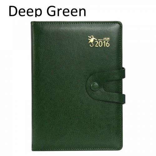 25K Weekly Monthly Dated Planner Calendar Agenda Appointment Book Green LEATHER