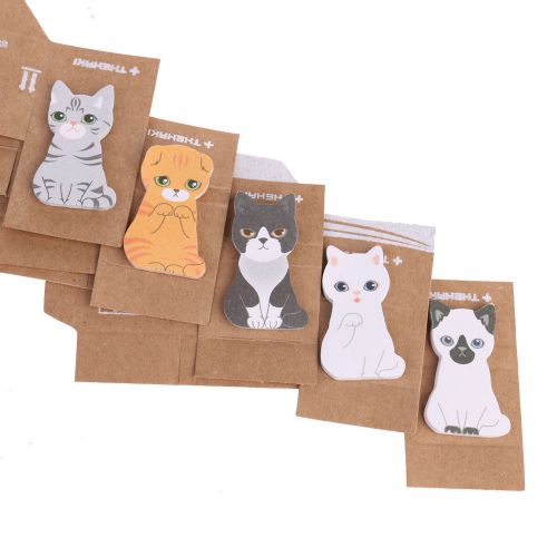 Cute Cat Kawaii Kitty House Notes Stationery Bookmark Pads Sticker Memo Box