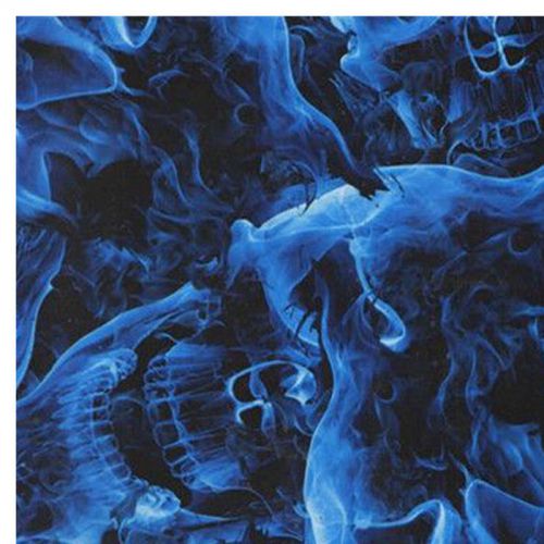 Water Transfering Printing Film LRF006A-3 skull in a blue flame 1m х 1m