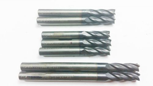 (machinist lot of 7) assorted 5/16&#034; garr carbide tialn 4fl end mill *nr* b 276 for sale
