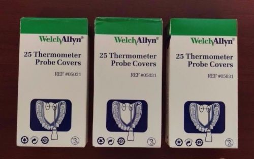Welch Allyn SURETEMP Thermometer Probe Covers 25/BX #05031 NEW LOT OF 3 BOXES!