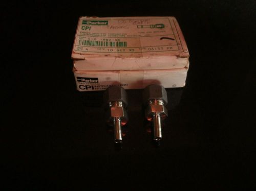 Lot Of (2) Parker 4-6 TRBZ-SS Tube End Reducer, SS, CPI Comp, 1/4Inx3/8In
