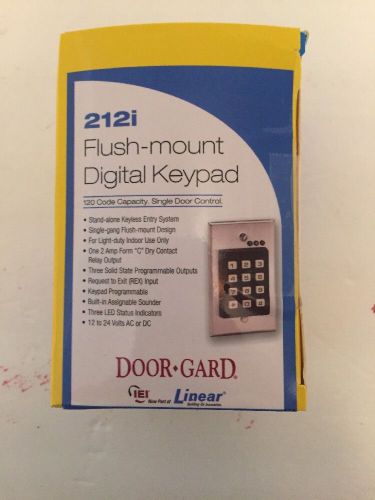 NEW Linear Door-Gard 212i Flush-Mount Digital Keypad 120 Code Capacity