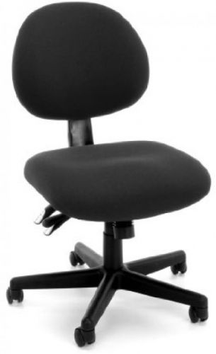 OFM 24-Hour Upholstered Multi-Adjustable Armless Task Chair, Black