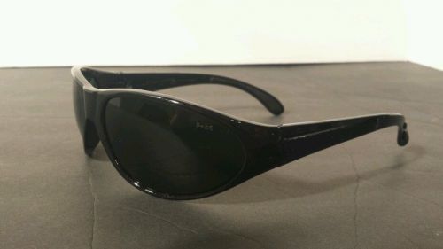 Bouton Pirana Safety Glasses Black Frame Green Infrared Shade #5 Lens IRUV