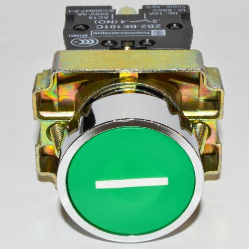 (2 pcs) xb2-ba3331 symbol momentary green (dash) 1no &amp; 1nc flush push-button for sale