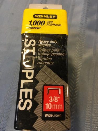 Stanley staples 1000 ct 3/8&#034; 10mm wide crown TRC606T lot of 4