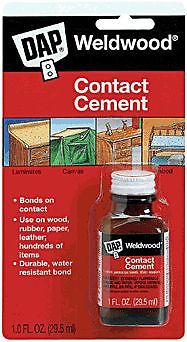 CONTACT CEMENT,DAP,1 OZ BOTTLE