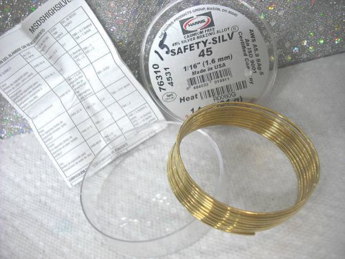 Silver brazing alloy, safety-silv 45, 1/16&#034; 1 t.o. 45% for sale