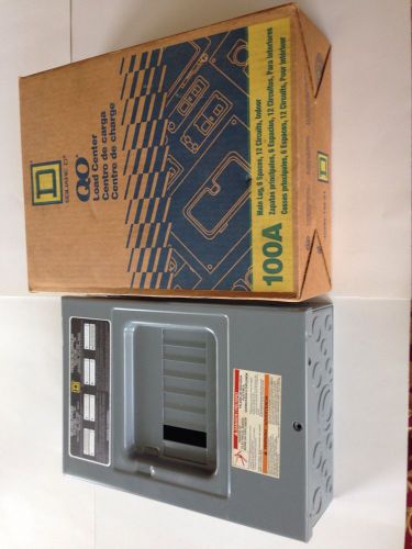 Square D Q0612L100s 100amp Single Phase N1 Indoor Load Center w/Cover
