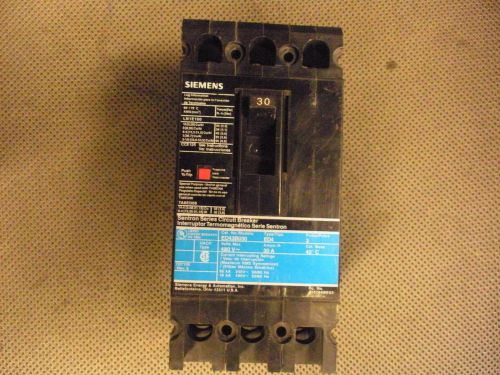 Used Siemens ED43B030 3p 30a 480v Circuit Breaker