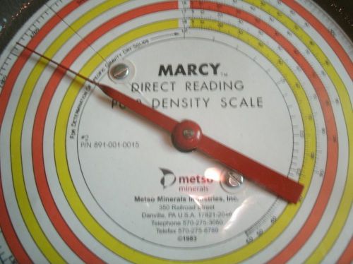 Marcy Pulp Density Reading Scale~Analytical Mining~Concentrator~Gold~Minerals