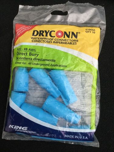 Dryconn Waterproof Wire Connectors #22-#8 AWG 10pc Direct Bury 10666