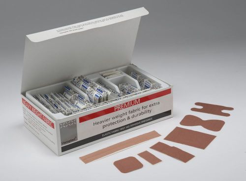 Steroplast Premium Elastic Fabric Plasters 100 Assorted (7 Sizes)