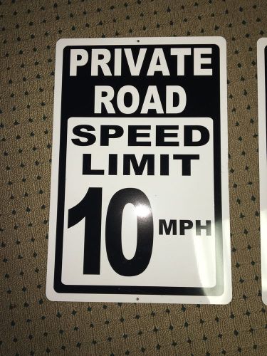 Private road speed limit 10 mph - 12&#034; x18&#034; aluminum for sale