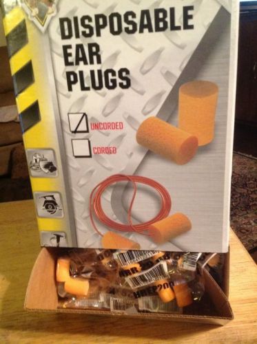 200 new pairs uncorded foam plugs nrr 29 with dispenser display for sale